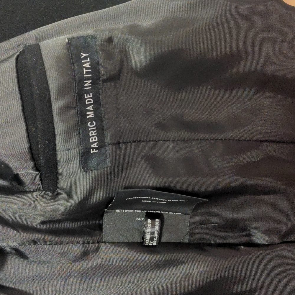 Andrew Marc Black Virgin Wool Cashmere Blend Leather Effect 10 - Picture 7 of 13